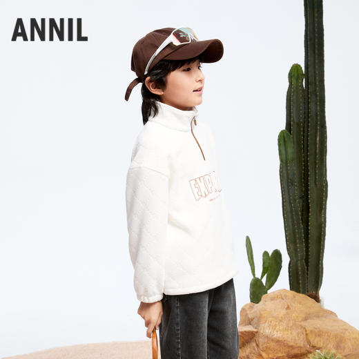 男女童摇粒绒中领卫衣冬季新款安奈儿童装实体店同款AM441774 商品图1