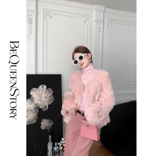 【孤品样衣，不退不换】【甜心女爵】重工轻奢气质皮毛一体皮草外套新款 商品图3