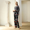 Solo seta女士真丝睡衣印花套装桑蚕丝家居服2025秋季新款丝绸 商品缩略图2