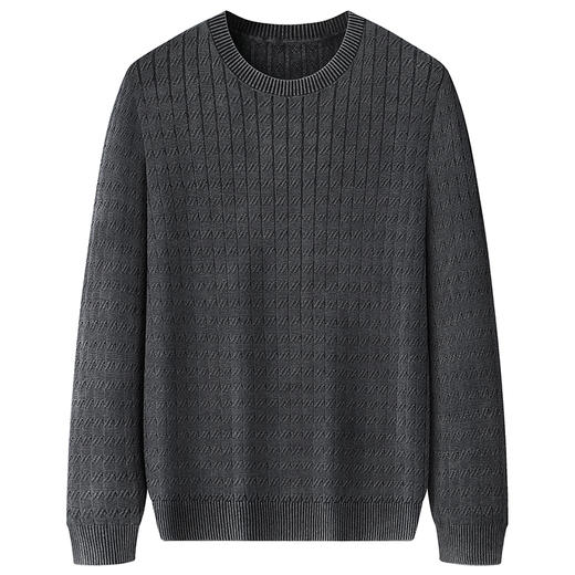 【新款DWP】大依优型大码针织衫圆领加肥加大毛衣大号胖子宽松毛衫男装上衣打底 商品图2