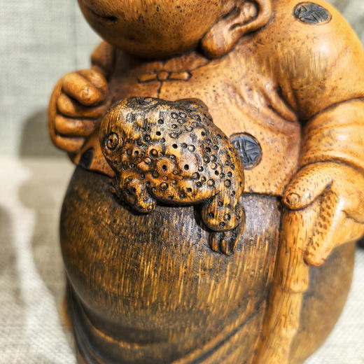 金蟾地主°竹雕摆件 商品图6