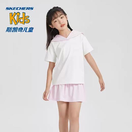 5折【自营】Skechers/斯凯奇  斯凯奇儿童短袖T海军领夏季新款短裙女童运动水手服套装 L224G049 商品图3