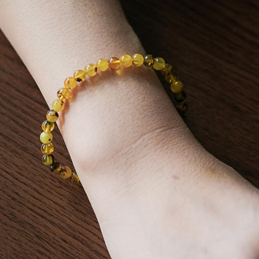 *自营*拾柒琥珀手串礼盒 | #含琥珀手串x1蓝色心经帆布袋x1#药珀琥珀材质蜜蜡手串佛珠天然琥珀珠子文玩手链男女手链中式。 商品图3