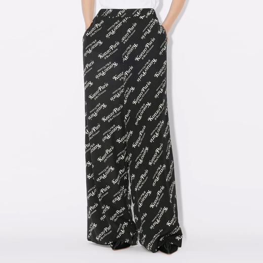 KENZO 高田贤三 女士字母徽标印花休闲裤 黑色 FE52 PA084 9S2 99 商品图1