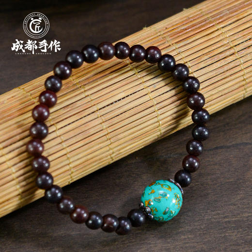 成都手作非遗漆艺单珠手串 民族风单圈手链配饰 四川特色伴手礼 商品图1
