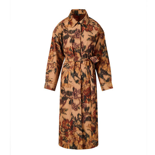 TANGY Collection/天意精品2024秋季新品中国风印花女士中长款风衣外套 商品图4