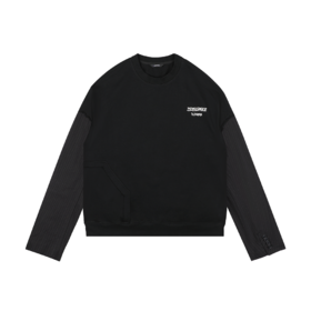 D.Desirable NY City vibe-暗黑西装袖拼接卫衣