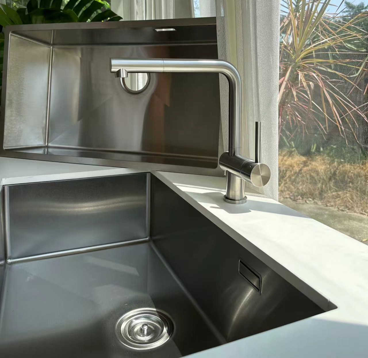 全新304不锈钢七字厨房龙头