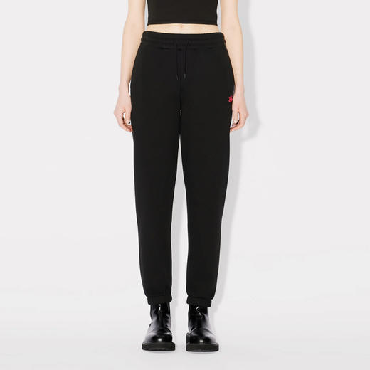 KENZO 高田贤三 女士小海棠花徽标刺绣棉质休闲运动裤 黑色 FE62 PA734 4MF 99J 商品图2