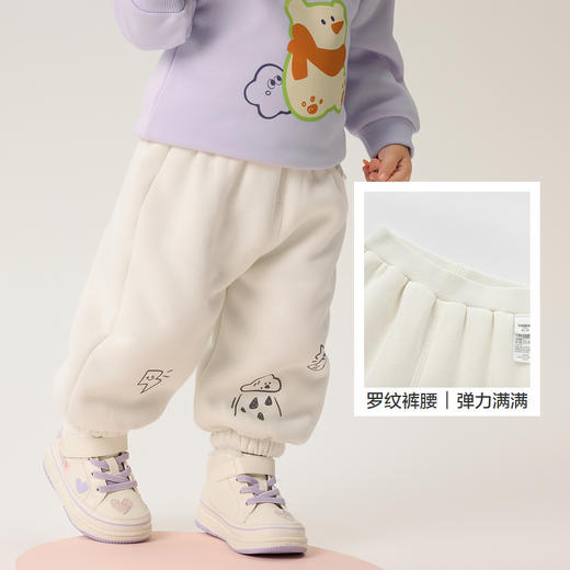 巴拉巴拉婴儿裤子新款宝宝秋冬男女童长裤珊瑚绒加绒加厚洋气 商品图3