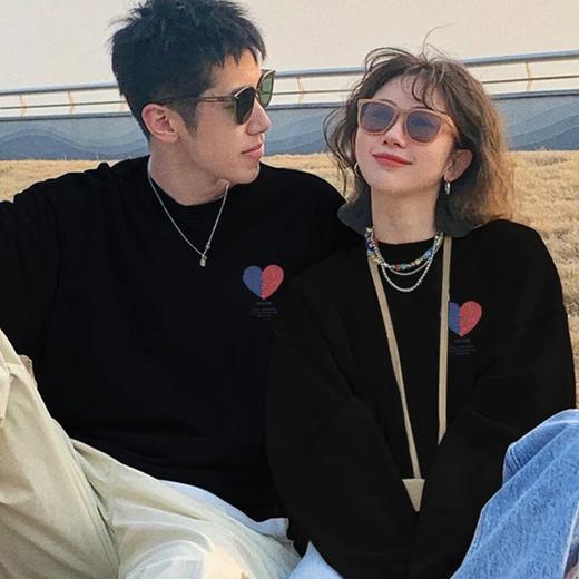 【YW】无忧购韩版卡通印花宽松情侣款百搭休闲320g毛圈圆领卫衣(截单后7天发货)25年清仓捡漏 商品图4