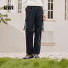 森马休闲裤男冬季潮流工装风抽绳宽松直筒长裤松紧腰裤子时尚百搭 商品缩略图1
