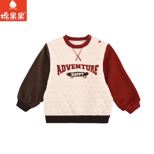 棉果果专柜同款冬季新品男童圆领空气层卫衣M412180624625 商品图1