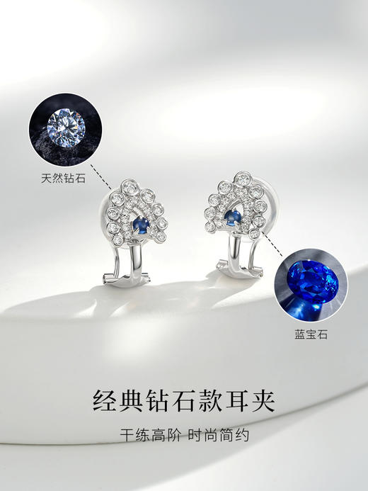 【天猫同款】18k金两戴款钻石耳夹  皇冠 商品图1