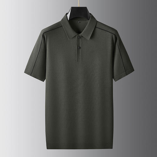 【新款DPF】大依优型翻领毛衣针织短袖背心休闲针织衫毛背心加肥加大上衣男士胖子大码毛衫t恤打底 商品图5