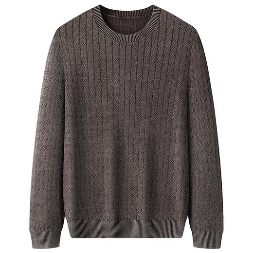 【新款DWP】大依优型大码针织衫圆领加肥加大毛衣大号胖子宽松毛衫男装上衣打底 商品图0