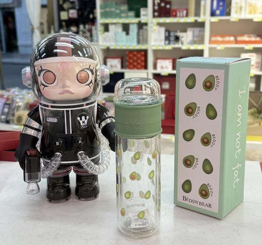 【品牌直发】【杯具熊玻璃杯】渔夫帽、两段式、茶水分离双层杯 泡，茶杯男女水果过滤便携 商品图1