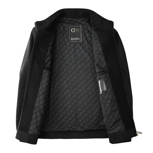 【新款DDT】大依优型大码男装立领夹克商务休闲外套加肥加大上衣男士夹克外套秋季 商品图1