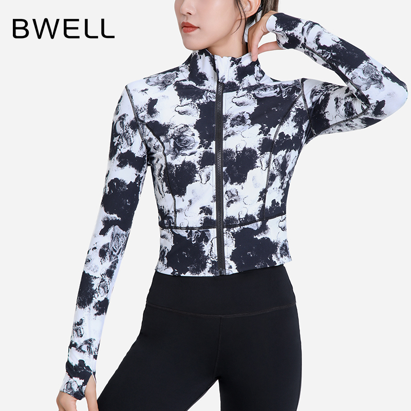 2024秋冬BWELL水墨印花厚款运动外套BWY0002Y