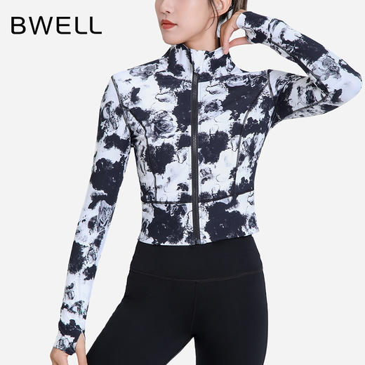 2024秋冬BWELL水墨印花厚款运动外套BWY0002Y 商品图0