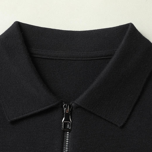 【桑蚕丝绵羊毛】【新款DWP】大依优型大码翻领羊毛衫针织衫加肥加大毛衣大号胖子宽松毛衫男装上衣打底 商品图6