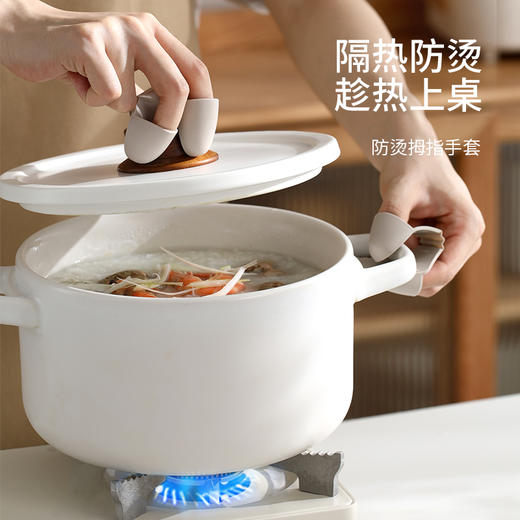 FaSoLa防烫手套隔热耐高温厨房烤箱微波炉专用防滑硅胶手指套手夹 商品图0