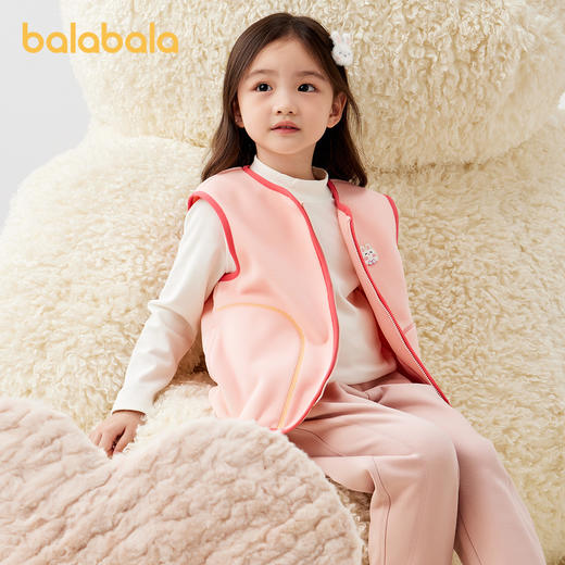 【巴拉巴拉】童装宝宝保暖背心 冬季加厚摇粒绒儿童马甲 男女童加绒外穿 商品图1