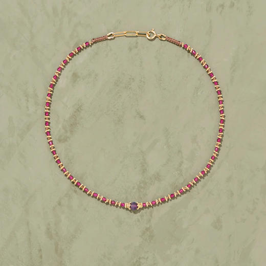 订购8周到｜Tityaravy-ADHIYA-梵光紫焰 红碧玺 紫水晶 项链［法国设计师］ 商品图0