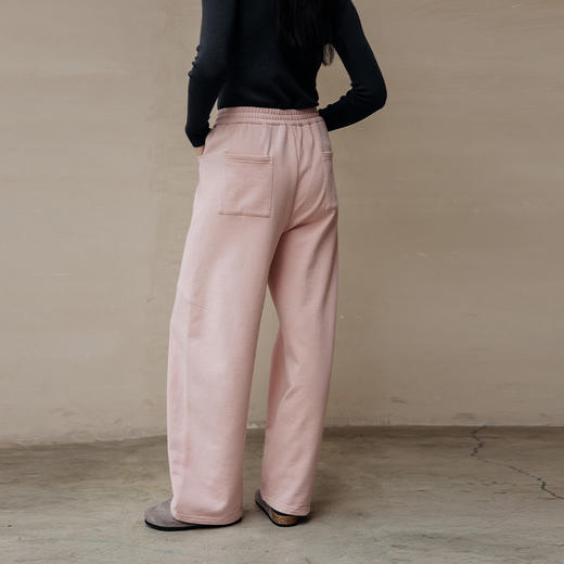 绽放旅行女装711朵/镰刀卫裤多色结构分割线弧型新疆长绒棉休闲裤 商品图3