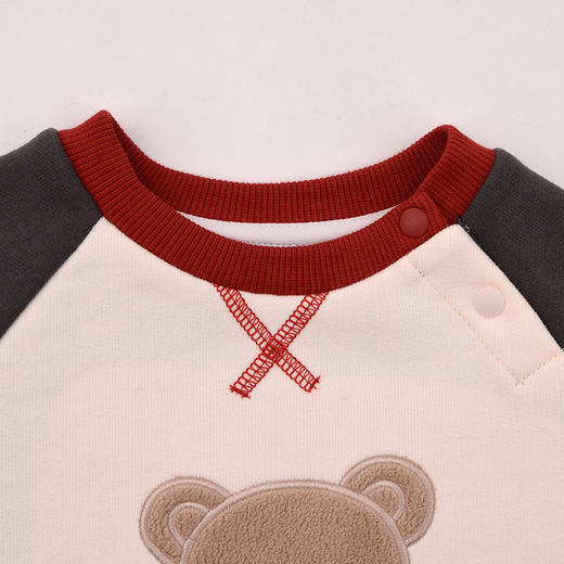 棉果果专柜同款冬季新品男童圆领大毛圈卫衣M412180224672 商品图2