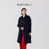 东黎 •  山羊绒女士秋冬西服领燕尾款宽松双面呢羊绒中长款大衣 4140 商品缩略图1