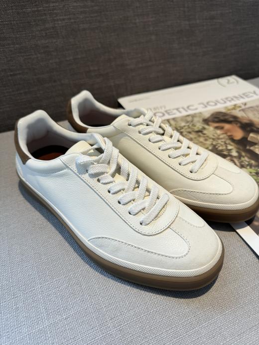 【顺丰包邮】80541 洛诗琳新款真皮平底小白鞋女LP复古休闲运动德训鞋百搭男女款板鞋89607 商品图4