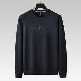 【新款DDA】大依优型大码圆领长袖卫衣加肥加大宽松休闲上衣男士打底