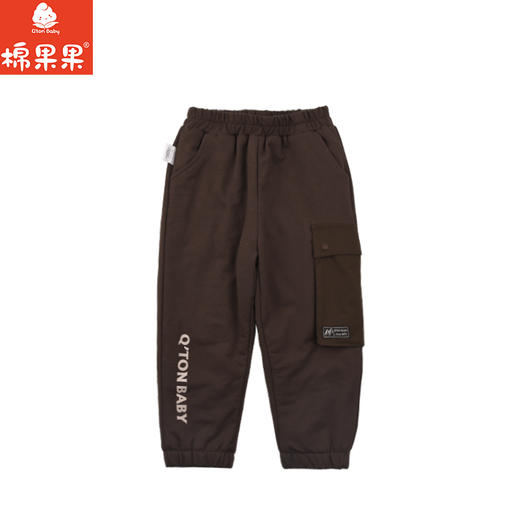 棉果果专柜同款冬季新品男童针织夹棉长裤M412200424633 商品图1