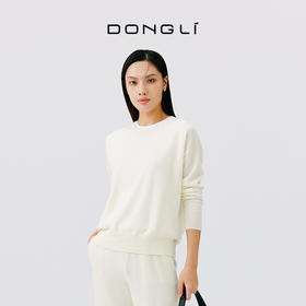 东黎 • 山羊绒女士秋冬全成型圆领百搭长袖套衫 4842