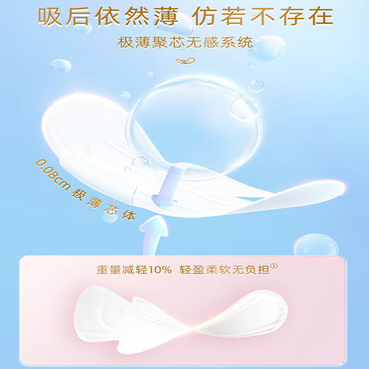 七度空间优雅系列超薄棉柔 日用卫生巾245mm 10片 QUC8110 商品图1