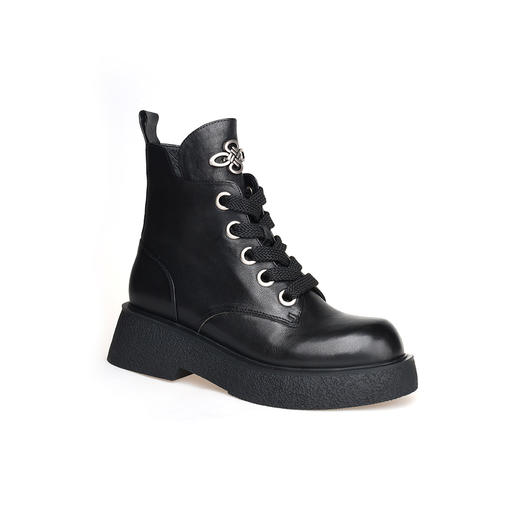 豪麟名鞋奥莱迪嘉女鞋马丁靴牛皮革DJHJA42WN008黑色  原价2460元 商品图0