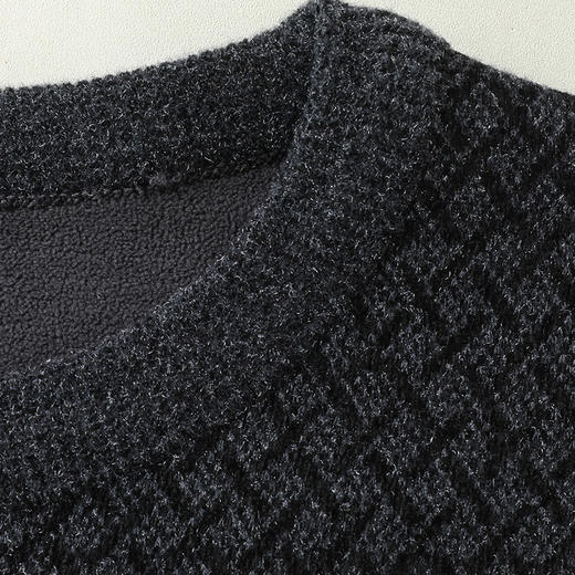 【加绒】【新款DWP】大依优型大码加绒卫衣圆领长袖加肥加大休闲运动上衣男打底衫胖子 商品图6