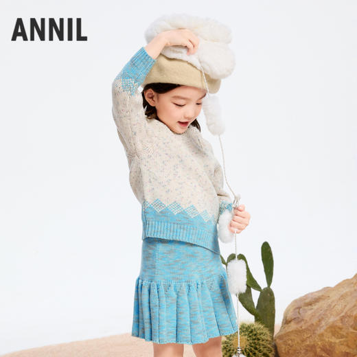 女童毛衣裙甜美套装冬季新款安奈儿童装实体店同款XG444589 商品图2