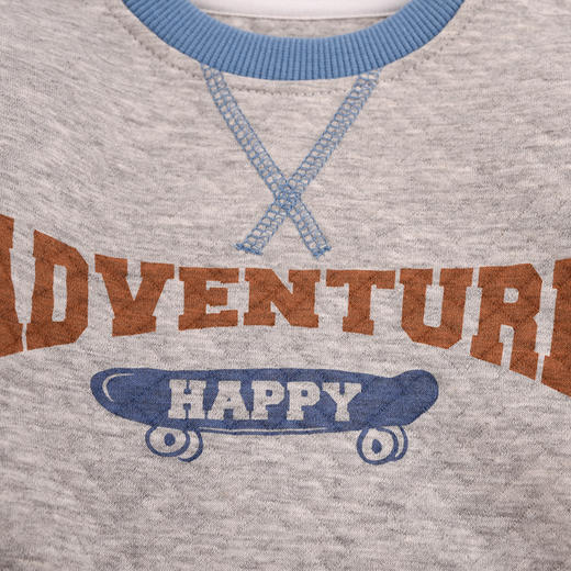 棉果果专柜同款冬季新品男童圆领大毛圈卫衣M412180624623 商品图1