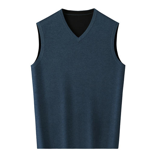 【羊毛】【新款DWP】大依优型大码V领针织背心休闲针织衫毛背心加肥加大上衣男士胖子大码毛衫t恤打底 商品图1