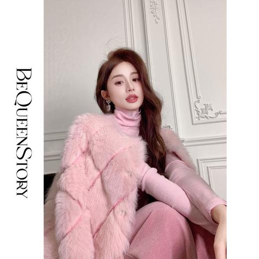 【孤品样衣，不退不换】【甜心女爵】重工轻奢气质皮毛一体皮草外套新款 商品图2