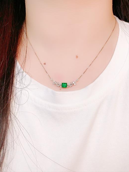 0.97克拉潘杰希尔祖母绿锁骨链 商品图3