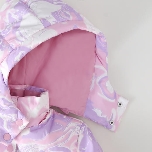 【御寒-5~5℃】女童甜酷满印羽绒外套冬季新款安奈儿童装实体店同款AG445842 商品图4