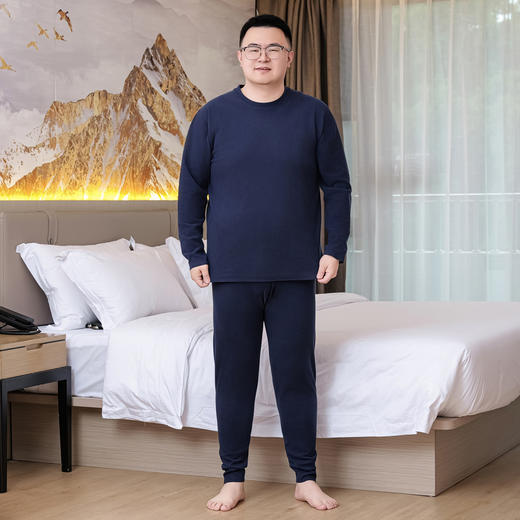 【桑蚕丝绵羊毛】【新款DPD】大依优型大码男装保暖套装内衣护肩护腰抗菌随心裁弹力加绒舒适保暖秋衣秋裤 商品图5
