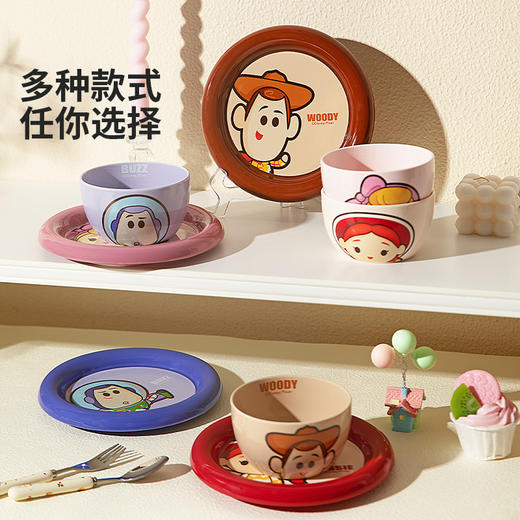 摩登主妇餐具迪士尼儿童饭碗早餐盘可爱陶瓷米饭碗家用盘子水果碗 商品图4