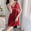 【YW】无忧购秋冬ins风纯欲性感蕾丝金丝绒吊带睡裙+睡袍家居服套装095/096(截单后7天发货)25年清仓捡漏 商品缩略图6