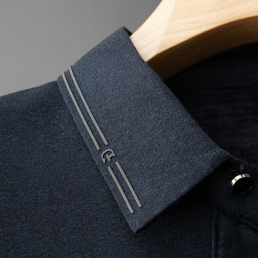 【加绒】【新款DDS】大依优型大码长袖Polo衫翻领男装加肥加大体恤大号上衣胖子 商品图6