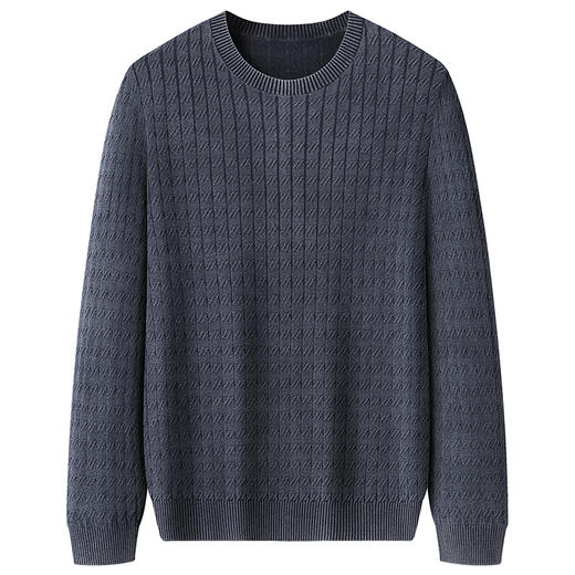 【新款DWP】大依优型大码针织衫圆领加肥加大毛衣大号胖子宽松毛衫男装上衣打底 商品图1