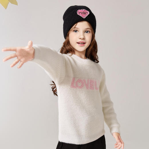 笛莎Deesha 童装女童针织衫2024冬新款中童针织提花毛衣 商品图1